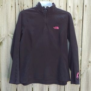 The North Face | Women's Pink Ribbon Edition Black Fleece Pullover Top